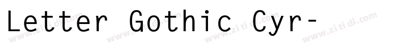 Letter Gothic Cyr字体转换